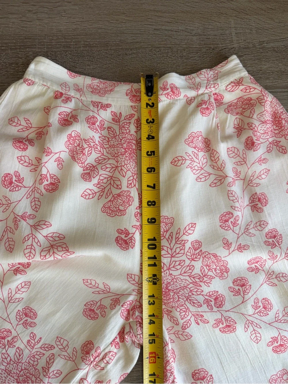 Max Linen Blend Wide Leg Straight Fit Floral Print Palazzos Casual Pants XL